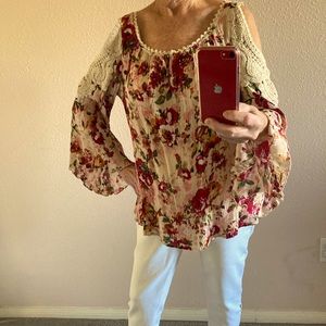 Soft Surroundings Petite Cold Shoulder Top